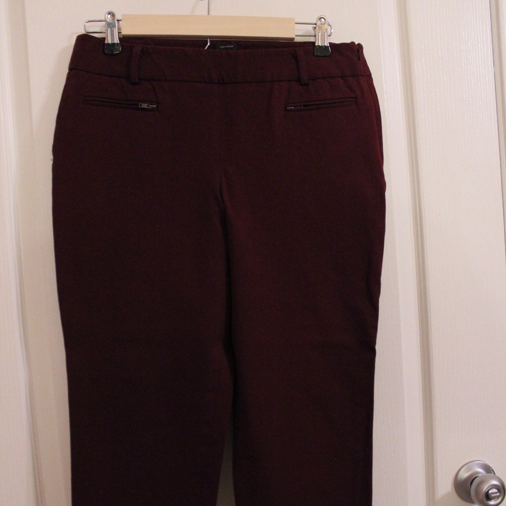 Talbots Chatham Maroon Ankle Pants Size 8P